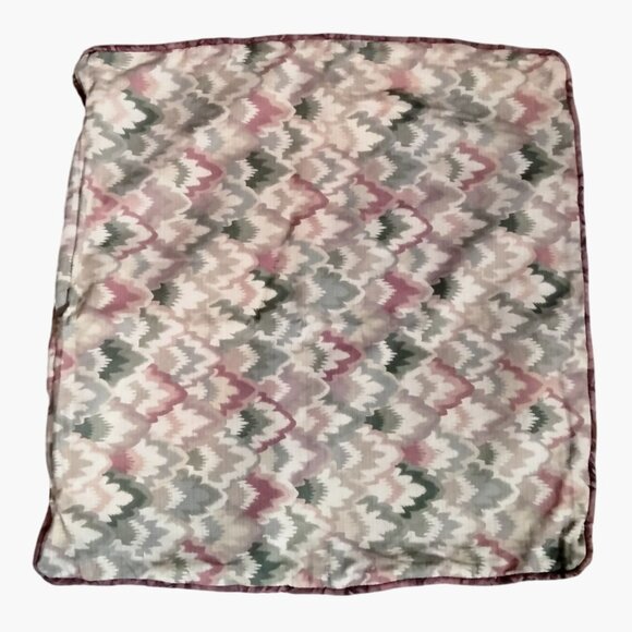 Square Large Pillow Cushion Cover 24x24 In Reversible Abstract Burgundy Floral - Picture 1 of 5
